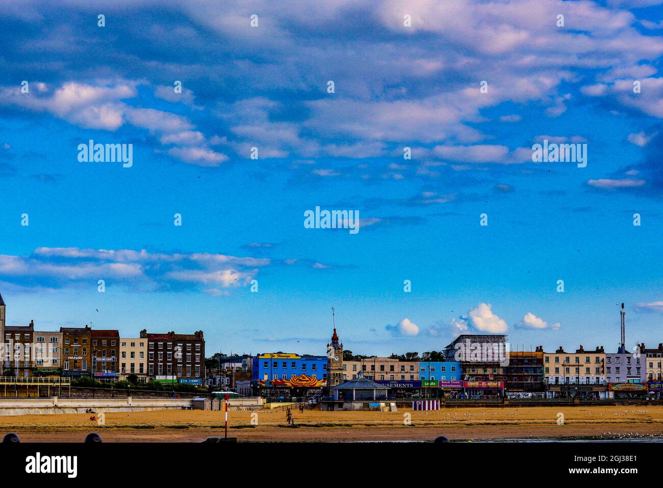 Wunderschöne Aufnahmen, die im Sommer in Margate aufgenommen wurden Stockfoto