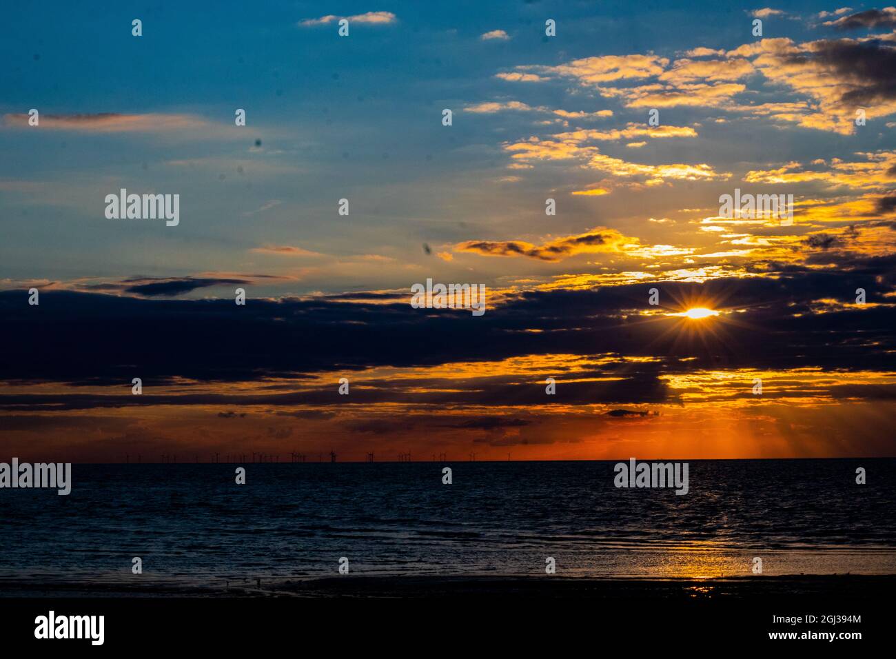 Marget Sunset Stockfoto