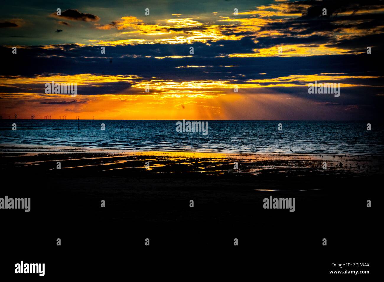 Marget Sunset Stockfoto