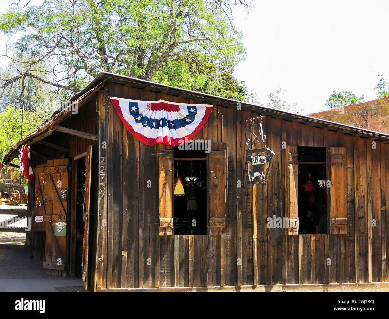 Parrott's Blacksmith Shop, Columbia State Historic Park - Columbia, Kalifornien Stockfoto