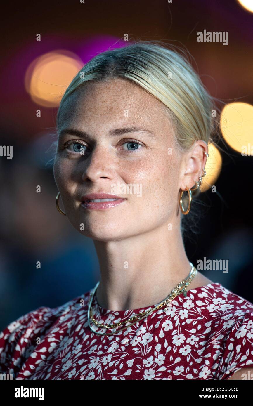 London, Großbritannien. 8. September 2021. Pandora Sykes nimmt an der Preisverleihung des Women's Prize for Fiction im Bedford Square Garden, London, Teil. Bilddatum: Mittwoch, 8. September 2021. Bildnachweis sollte lauten: Matt Crossick/Empics/Alamy Live News Stockfoto
