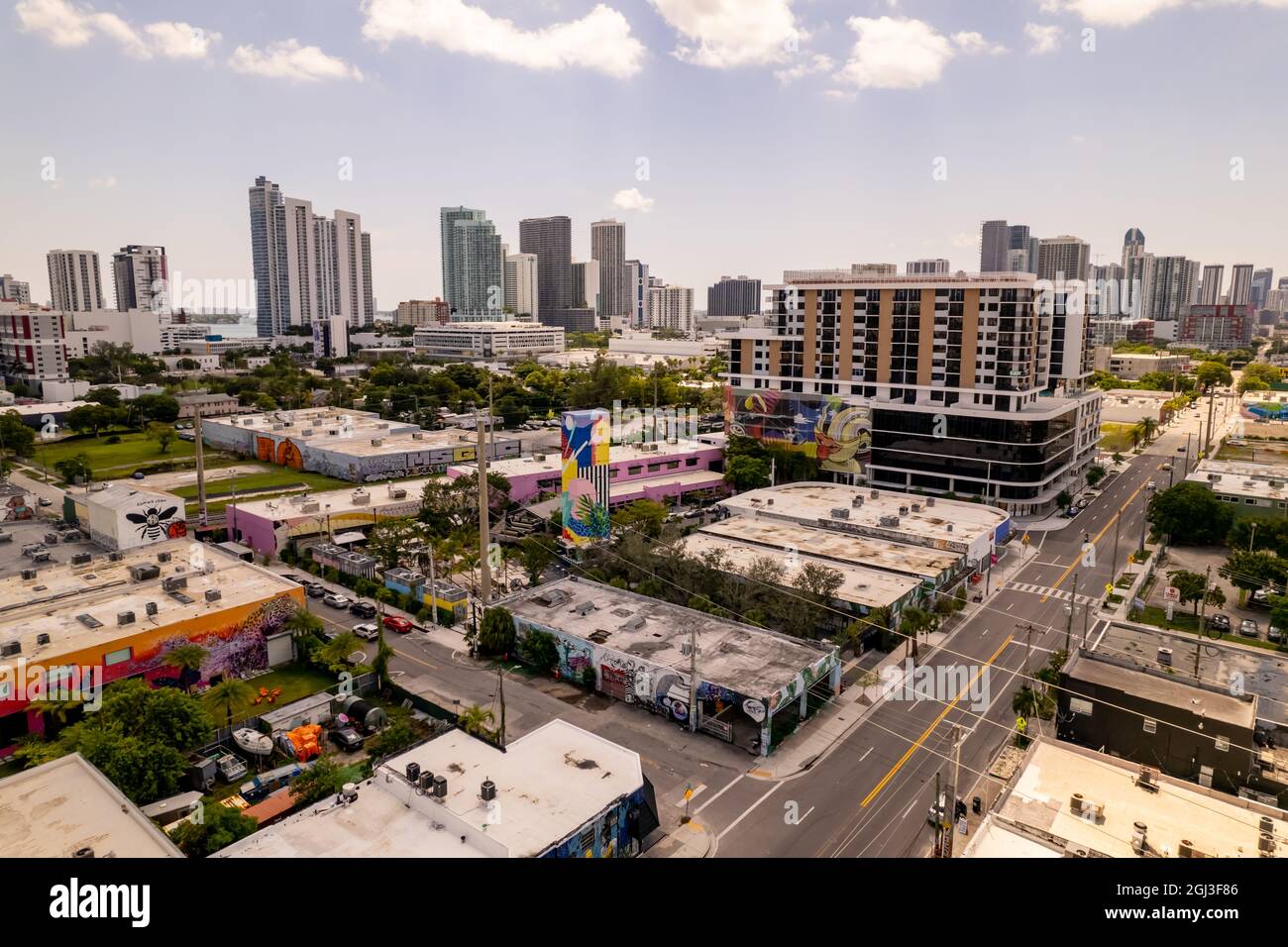 Miami, FL, USA - 5. September 2021: Szene in Miami Wynwood um den 2021. September Stockfoto