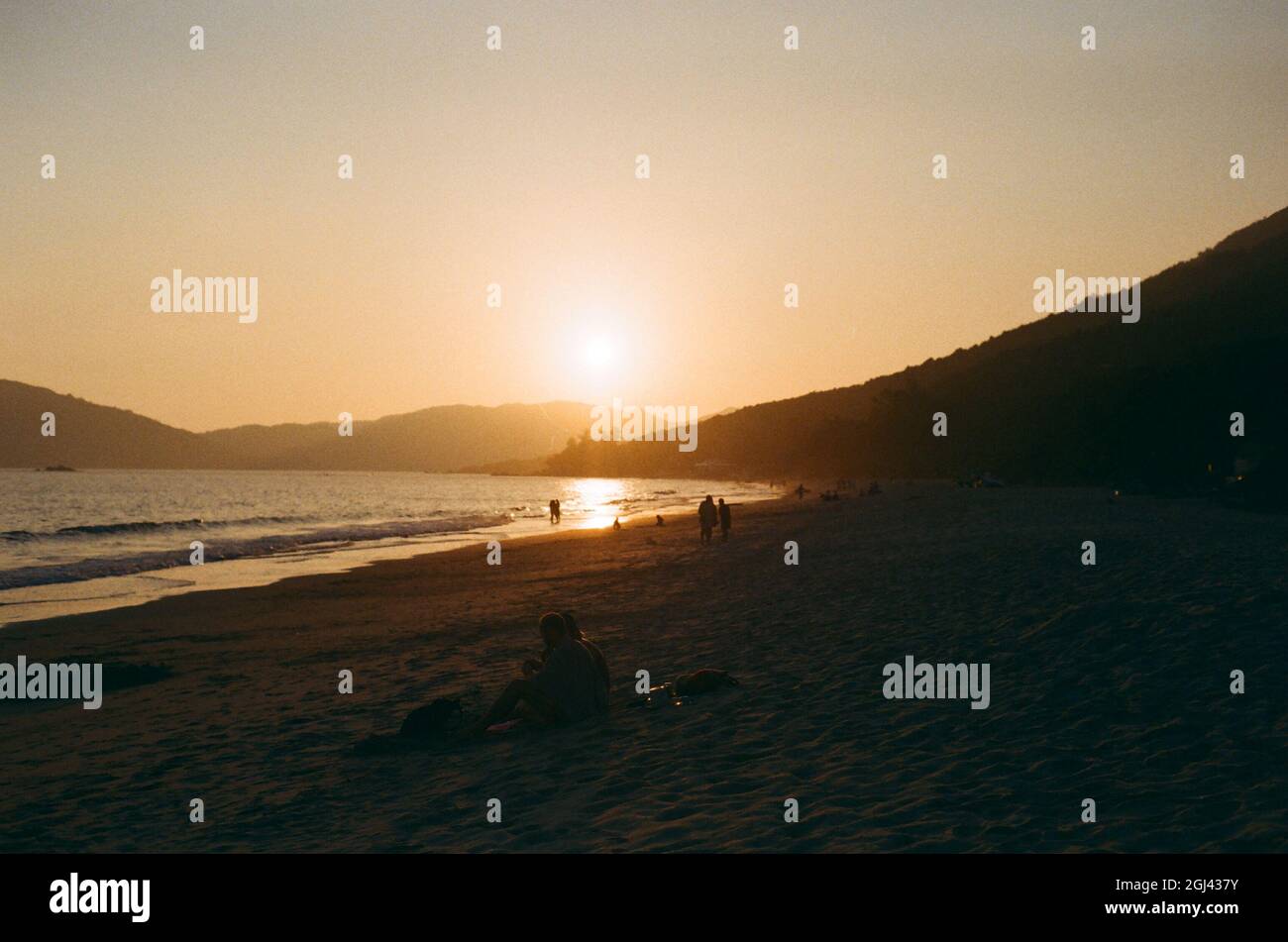 Sonnenuntergang in Hong Kong Stockfoto