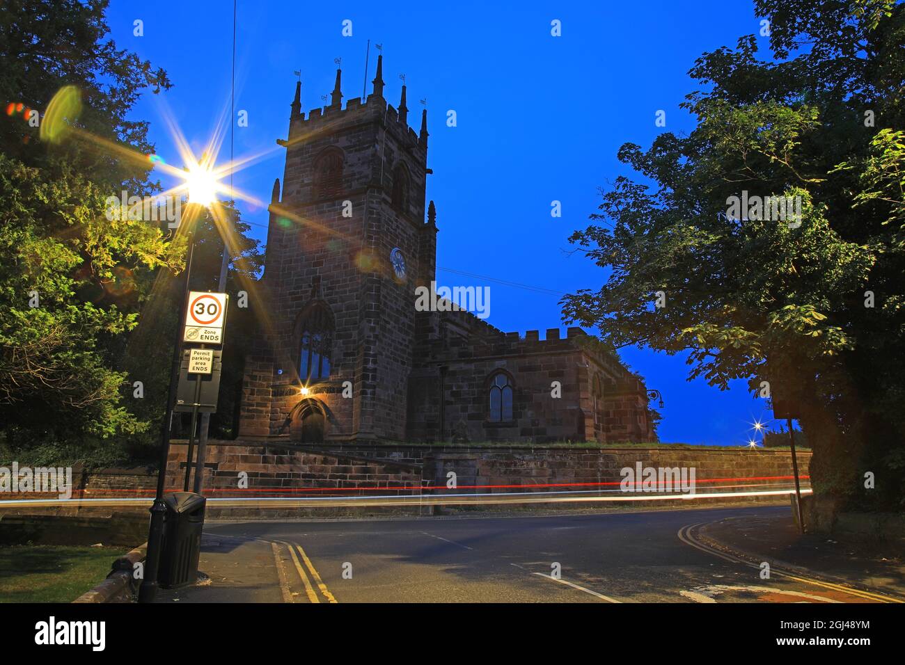 Huyton Parish Church, Huyton Stockfoto