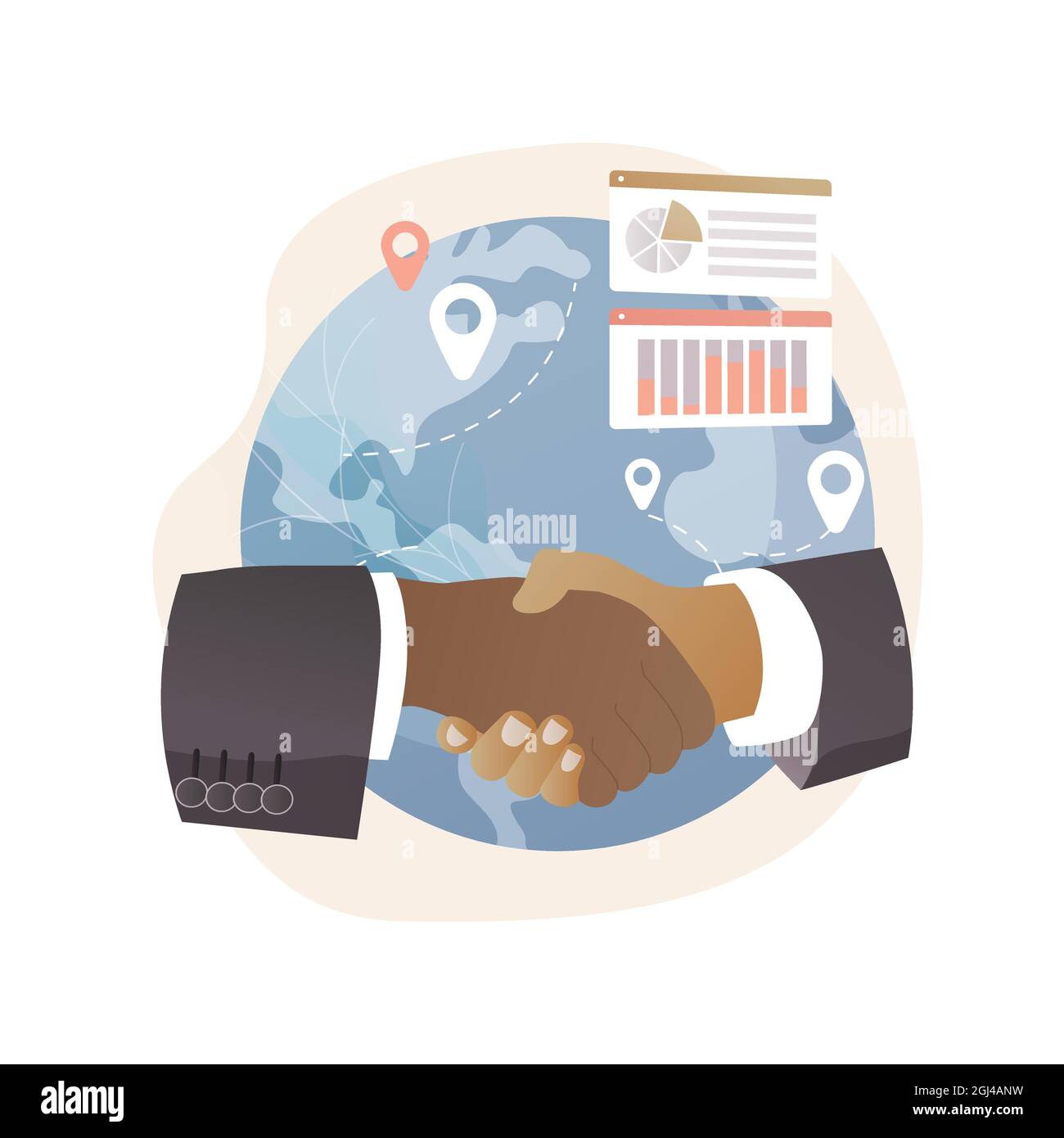 Chatbot Customer Service abstrakte Konzept Vektor Illustration. Stock Vektor