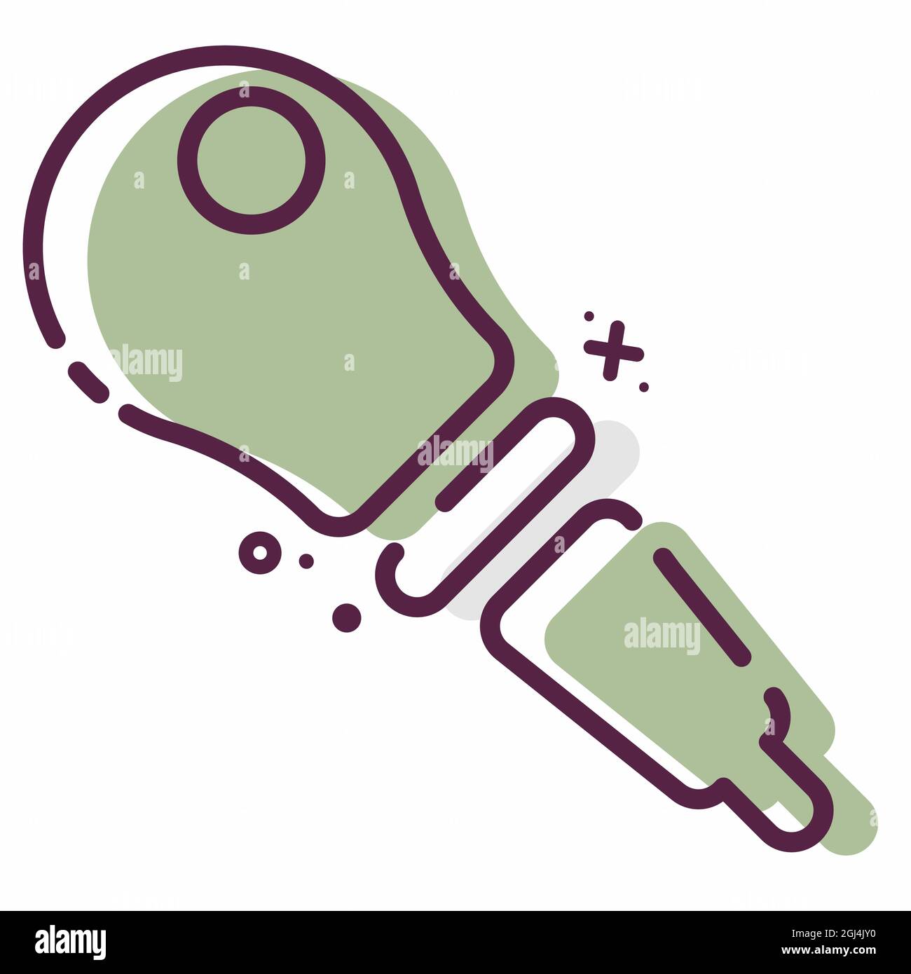 Icon Vektor der Pipette - MBE Stil - einfache Illustration, editierbare Kontur, Design Vorlage Vektor, gut für Drucke, Poster, Werbung, announ Stock Vektor