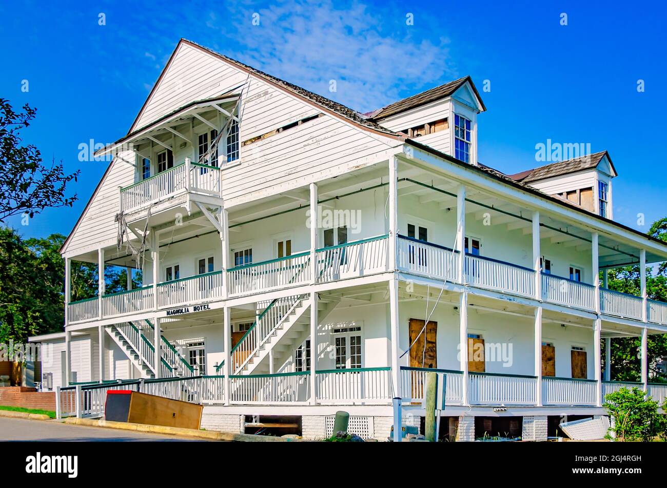 Das Magnolia Hotel ist am 5. September 2021 in Biloxi, Mississippi, abgebildet. Stockfoto