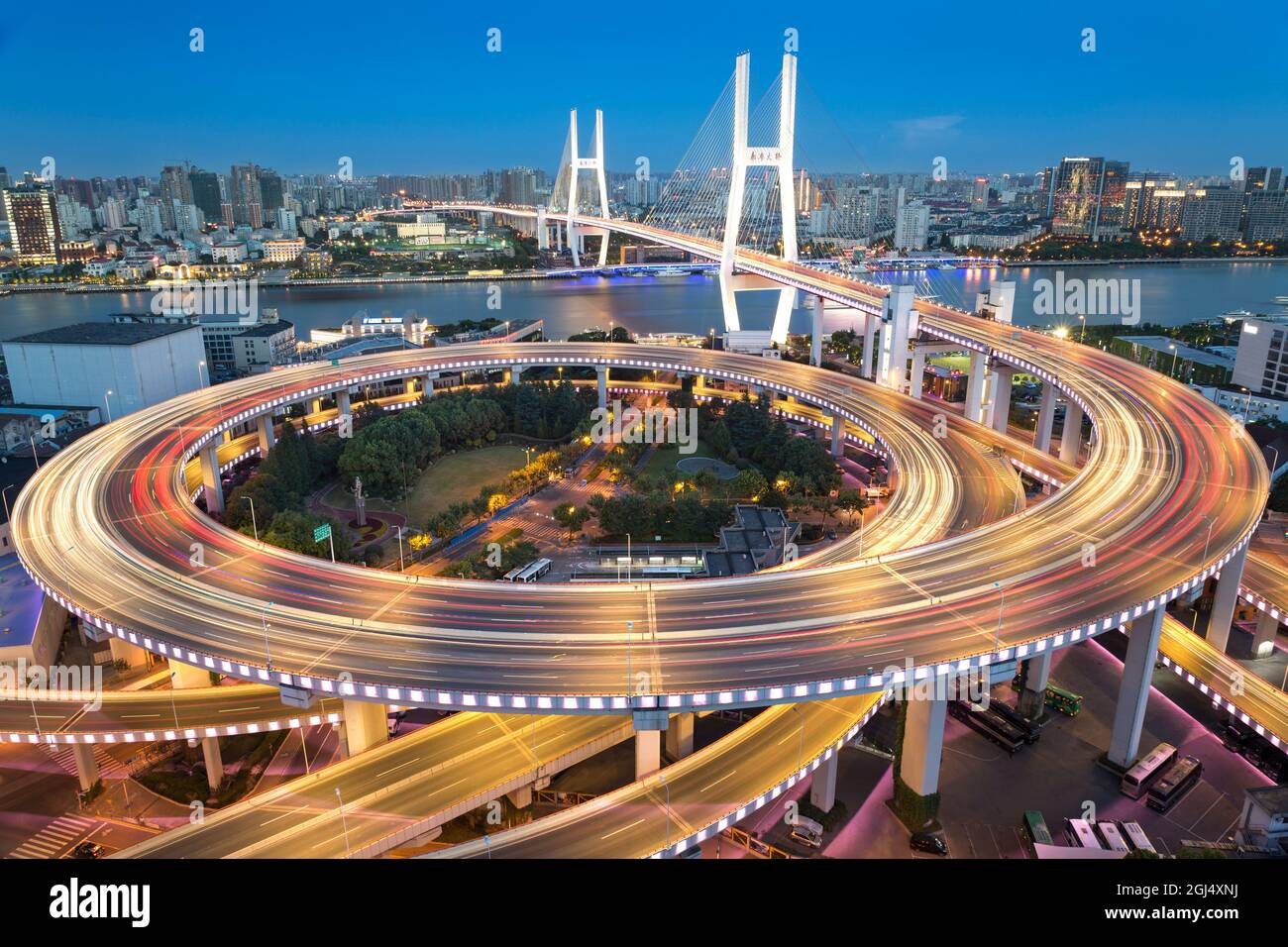 Innere Ringstraße Nach Shanghai Stockfoto