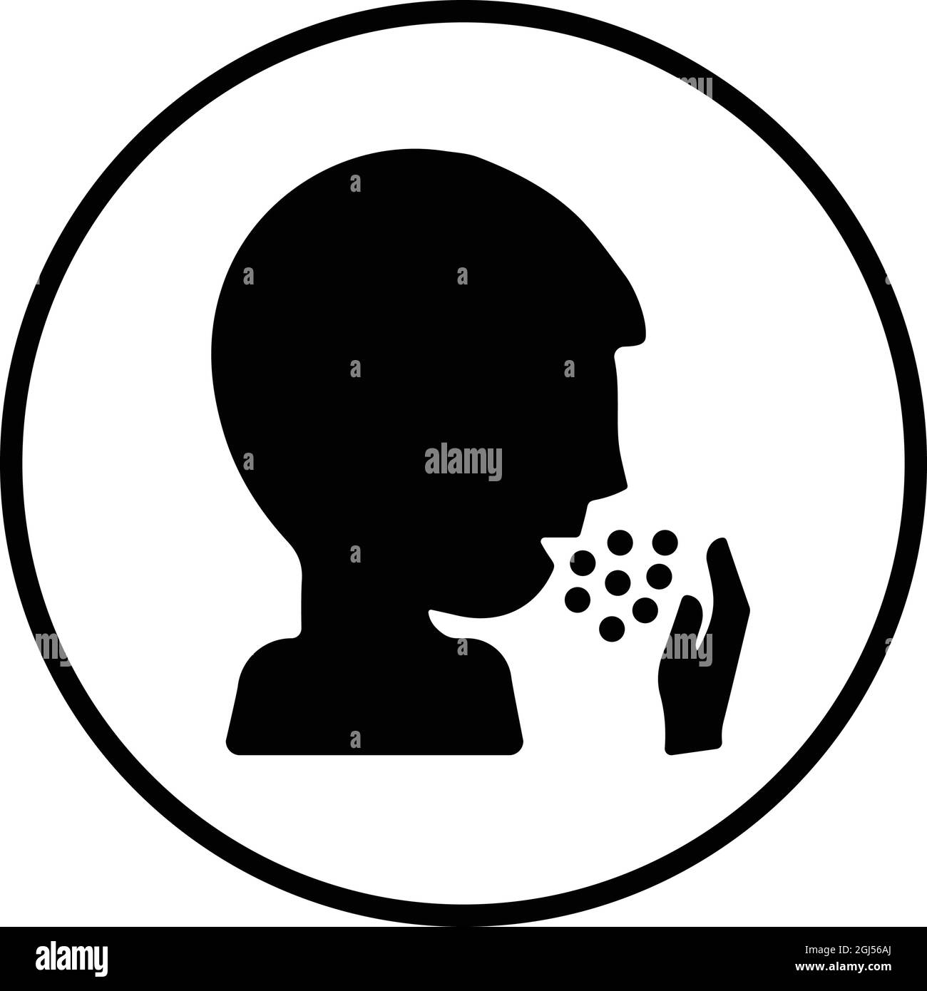 Symbol für Husten, Grippe, Krankheit – Vektor-EPS-Datei. Ideal für Printmedien, Web, Stock-Bilder, kommerzielle Nutzung oder jede Art von Design-Projekt. Stock Vektor