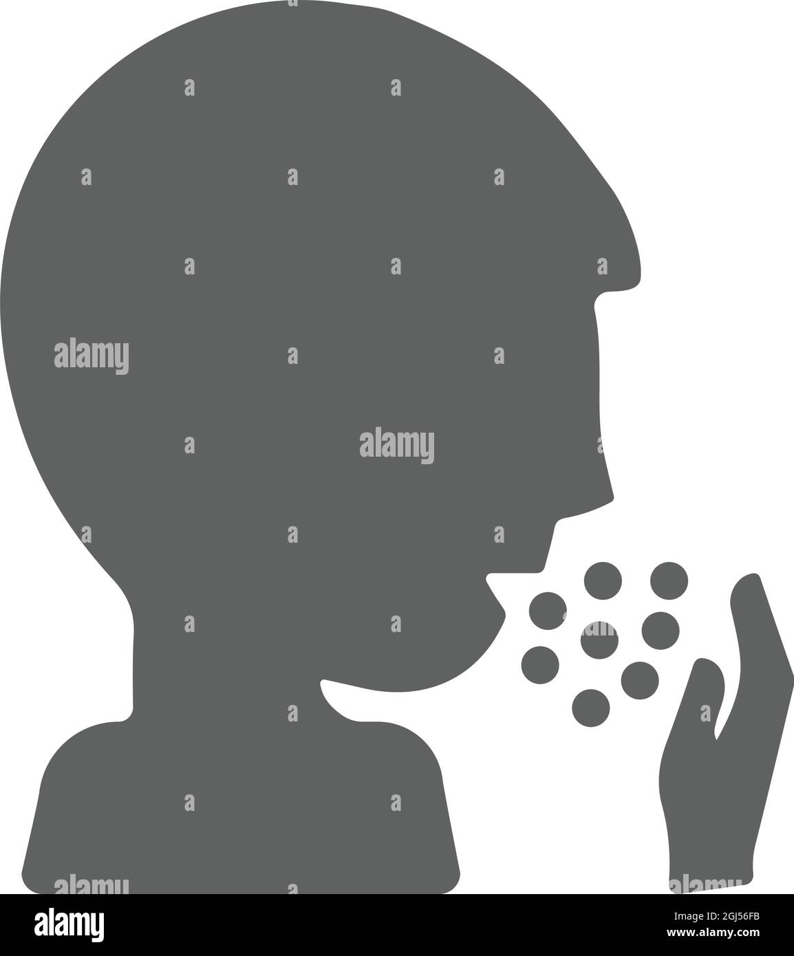 Symbol für Husten, Grippe, Krankheit – Vektor-EPS-Datei. Ideal für Printmedien, Web, Stock-Bilder, kommerzielle Nutzung oder jede Art von Design-Projekt. Stock Vektor