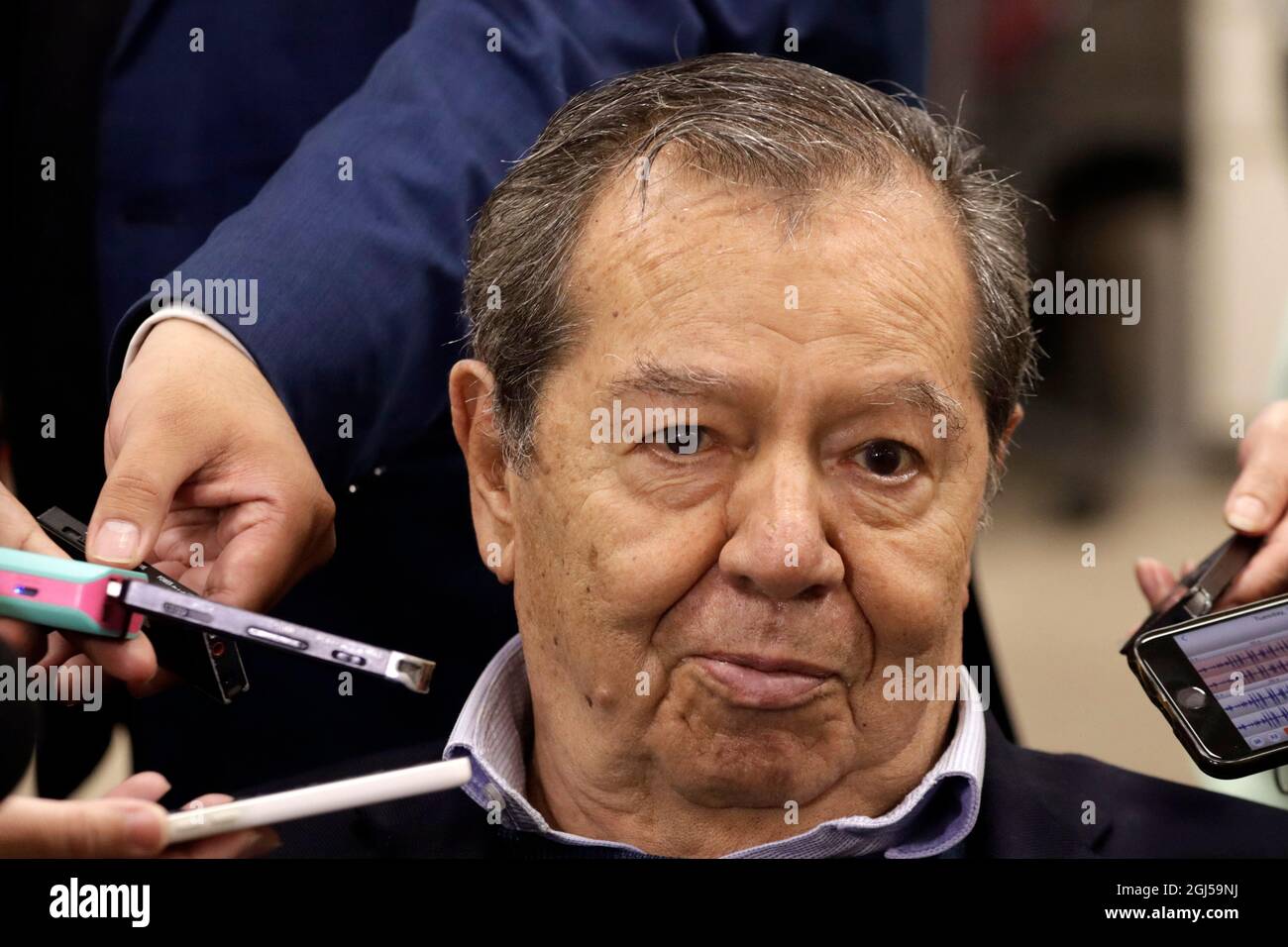 Nicht exklusiv: MEXIKO-STADT, MEXIKO - 7. SEPTEMBER: Der ehemalige Bundesabgeordnete der mexikanischen Partei der Nationalen Regenerationsbewegung (Morena) Porfirio Munoz Stockfoto