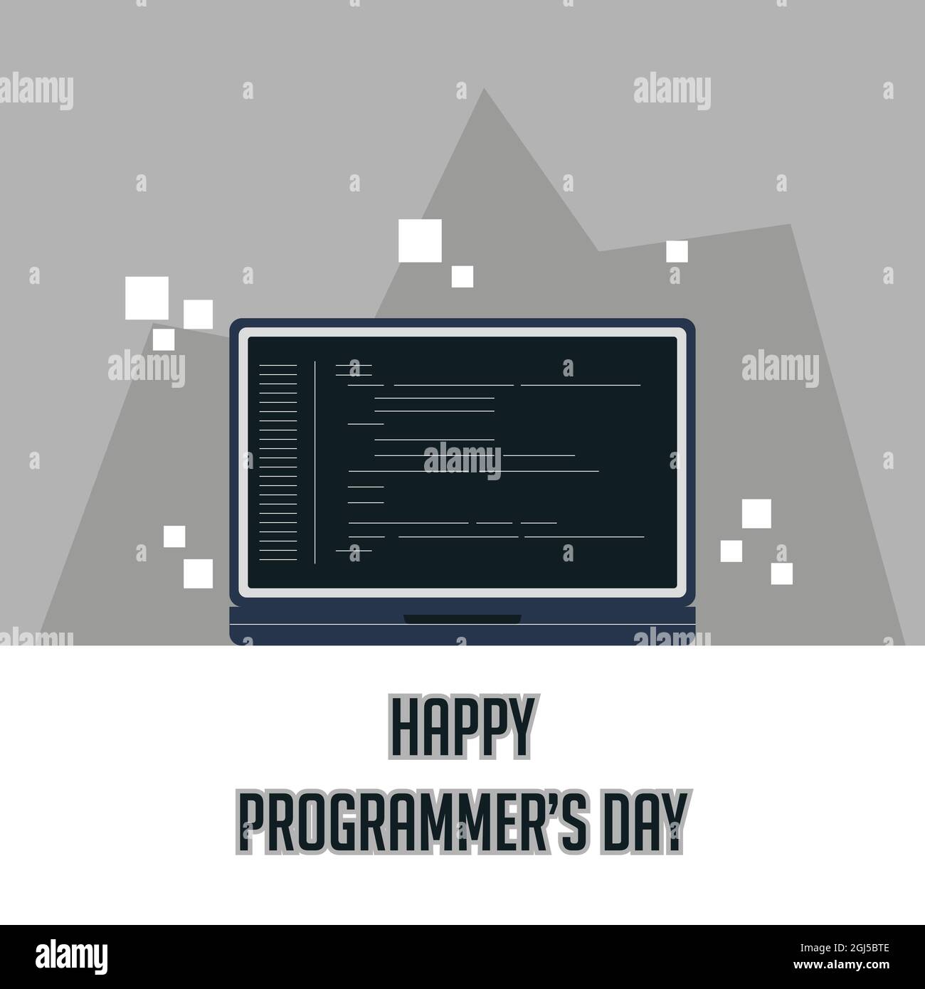 Happy Programmer's Day Vorlage Hintergrund. vektor-Illustration für Web und Druck isoliert Stock Vektor