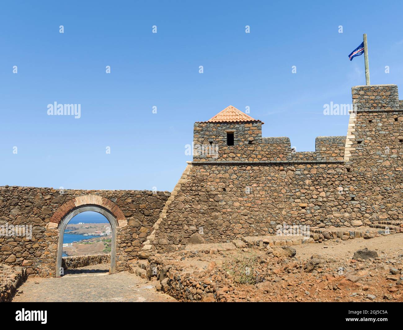 Forte Real de Sao Filipe. Cidade Velha, historisches Zentrum von Ribeira Grande (UNESCO-Weltkulturerbe). Santiago Island, Kap Verde in der AT Stockfoto