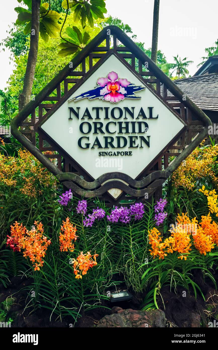 National Orchid Garden im Singapore Botanic Gardens, Singapur. Stockfoto