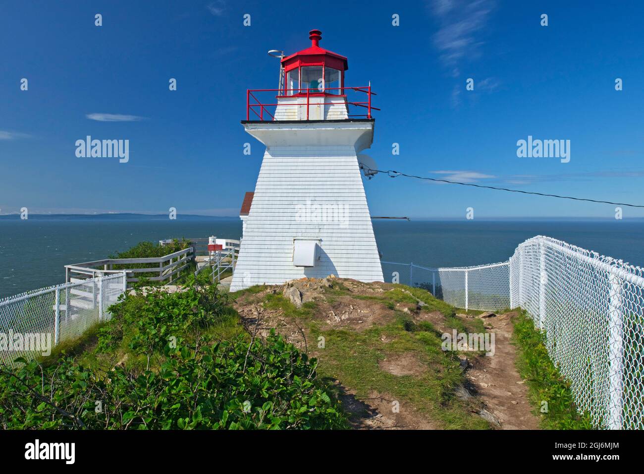 Kanada, New Brunswick, Cape Enrage. Leuchtturm an der Bay of Fundy. Kredit als: Mike Grandmaison / Jaynes Gallery / DanitaDelimont. com Stockfoto