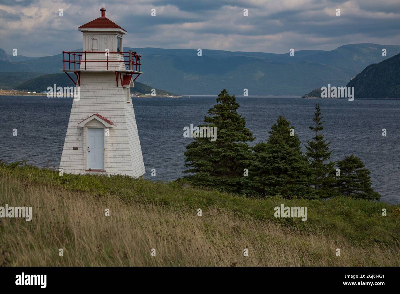 Kanada, Neufundland und Labrador. Woody Point Lighthouse Stockfoto