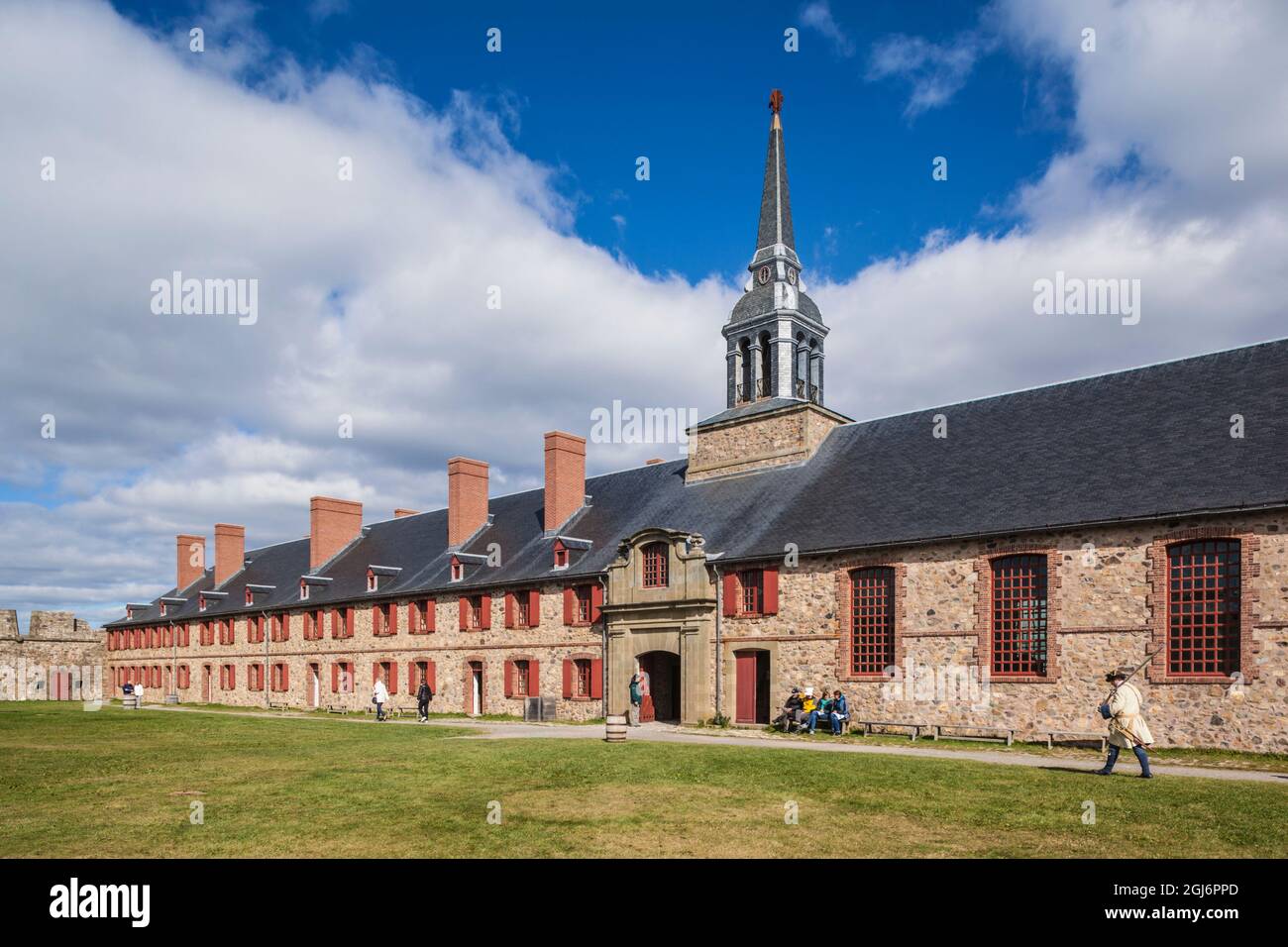 Kanada, Nova Scotia, Louisbourg, Festung Louisbourg National Historic Park, Kings Bastion Kaserne Stockfoto