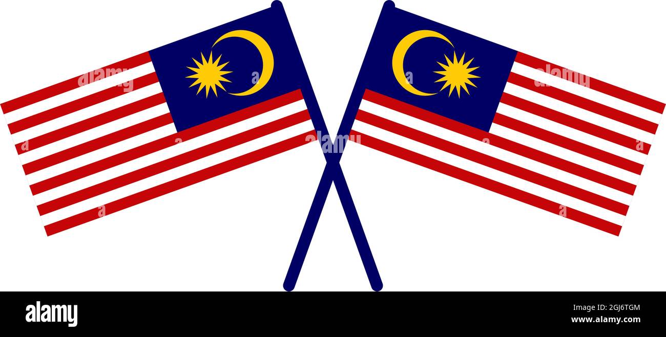 Malaysia Flag Symbol Logo Design Vektor Vorlage Stock Vektor