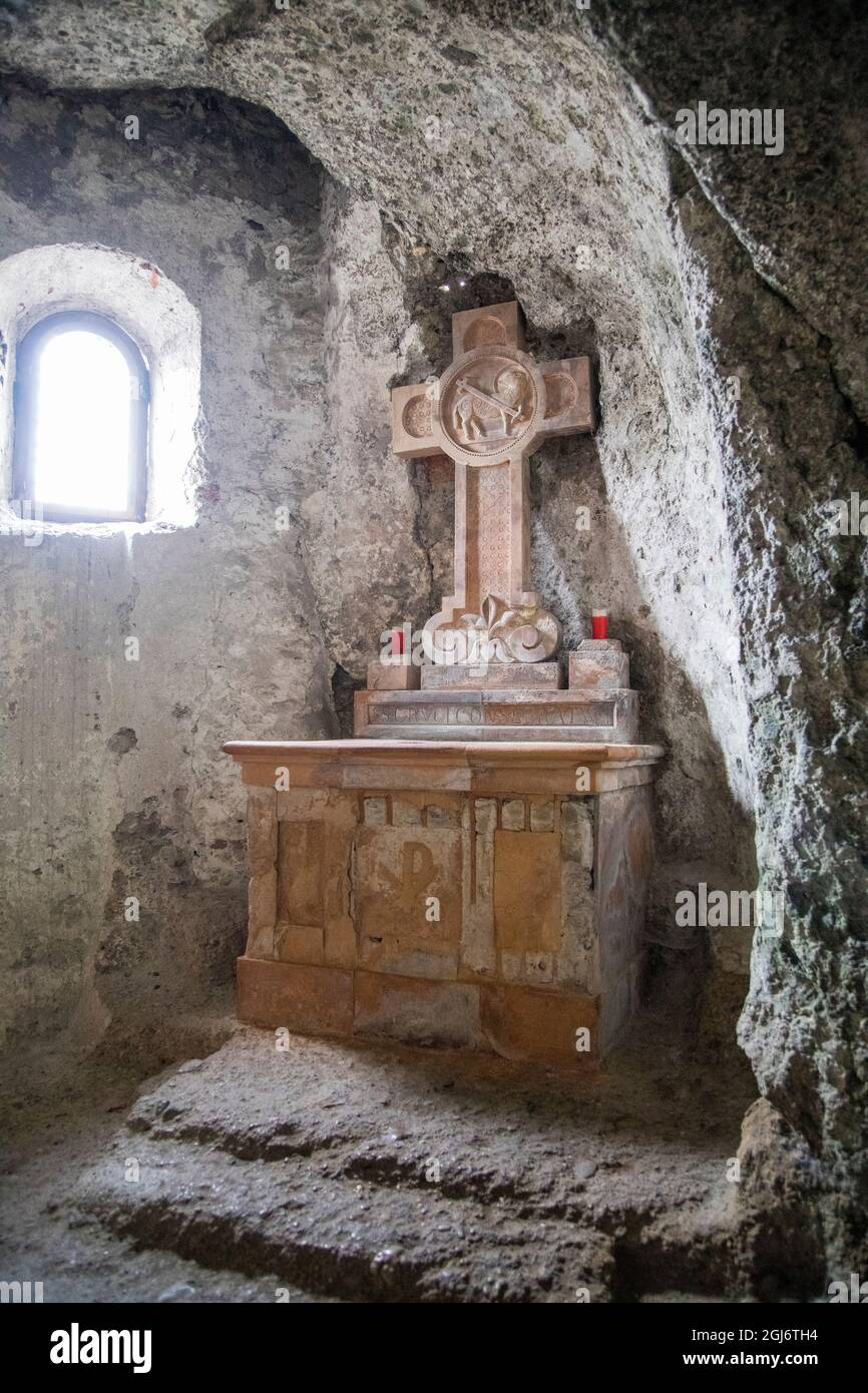 Europa, Österreich, Salzburg City Center (UNESCO Weltkulturerbe), ein alter Altar in der Festung Stockfoto