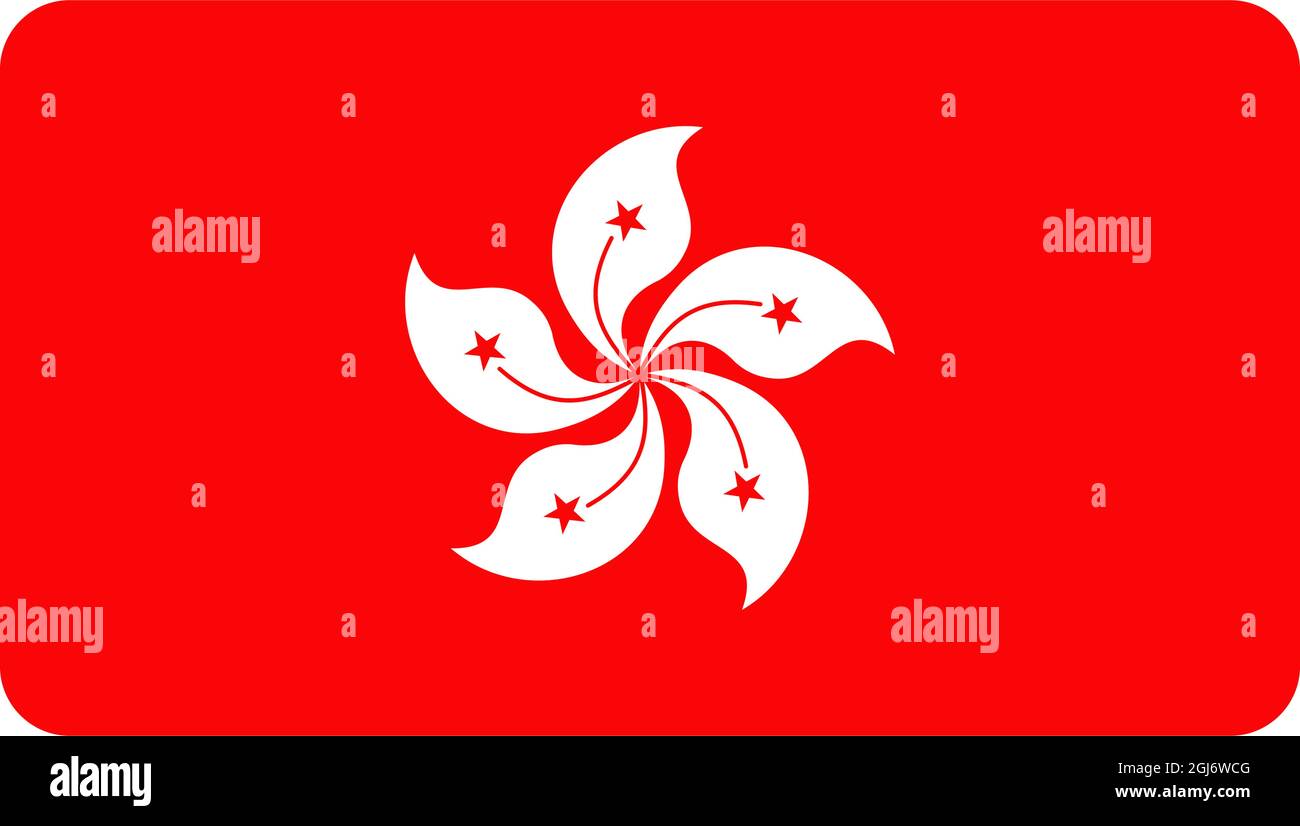 Hongkong Flag Symbol Logo Design Vektor Vorlage Stock Vektor