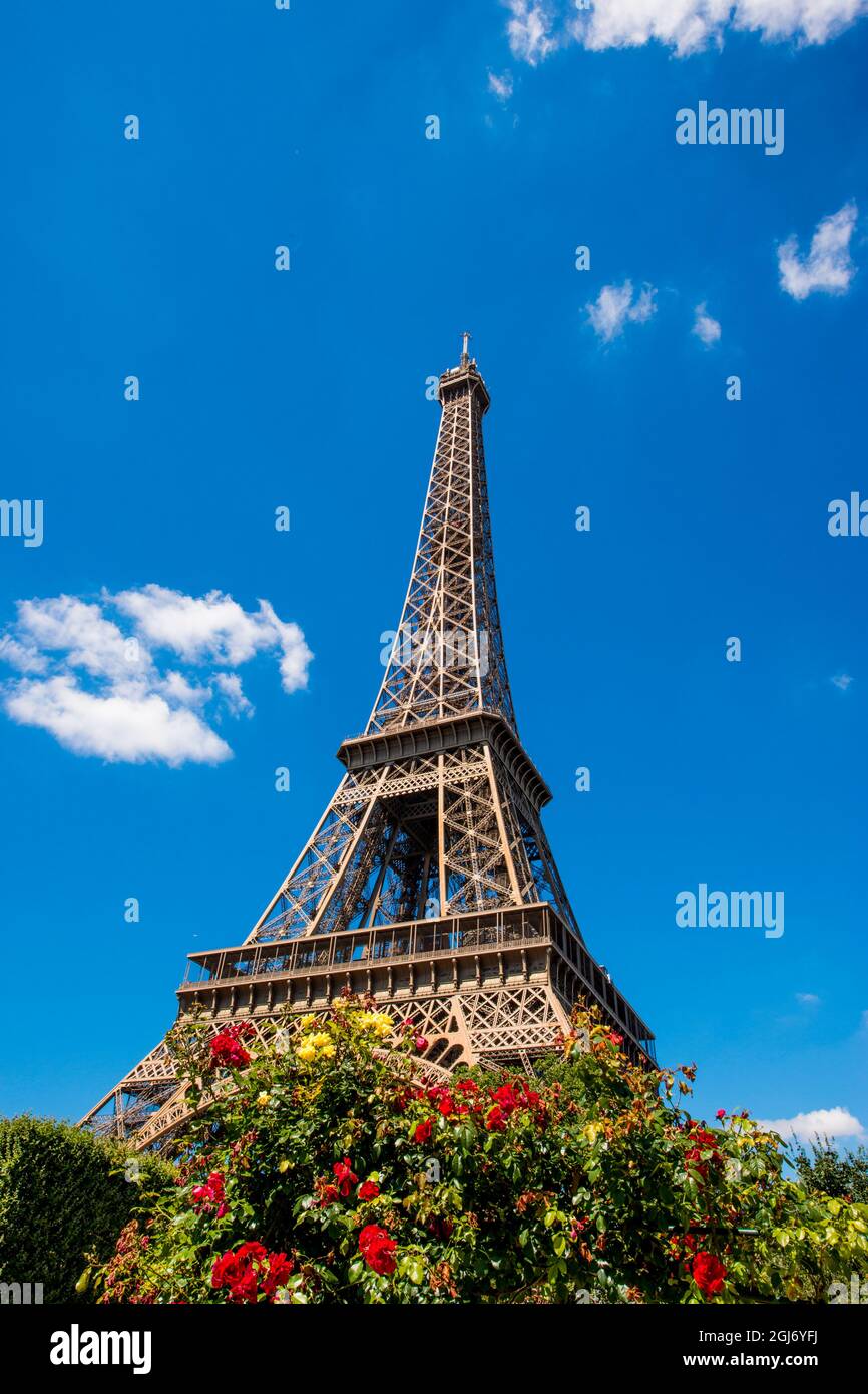 Eiffelturm benannt nach Gustave Eiffel, Paris, Frankreich. Stockfoto