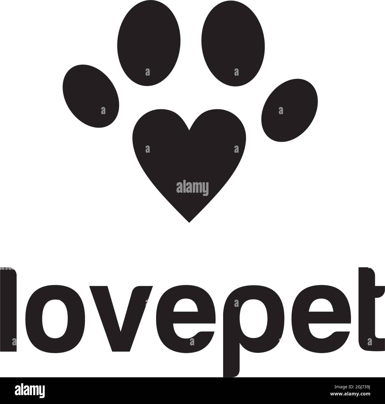 PET Liebhaber Logo Design Vektor Symbol Vorlage Illustration Stock Vektor