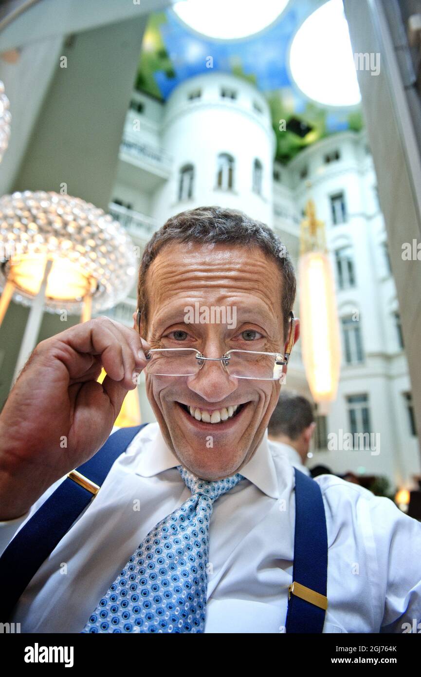 Richard Quest, englischer Journalist und CNN-Anker und Reporter, lebt in London und ist auf Reisen und Geschäftsreisen spezialisiert. Foto: Ingvar Karmhed / SVD / SCANPIX / Kod: 30082 Stockfoto