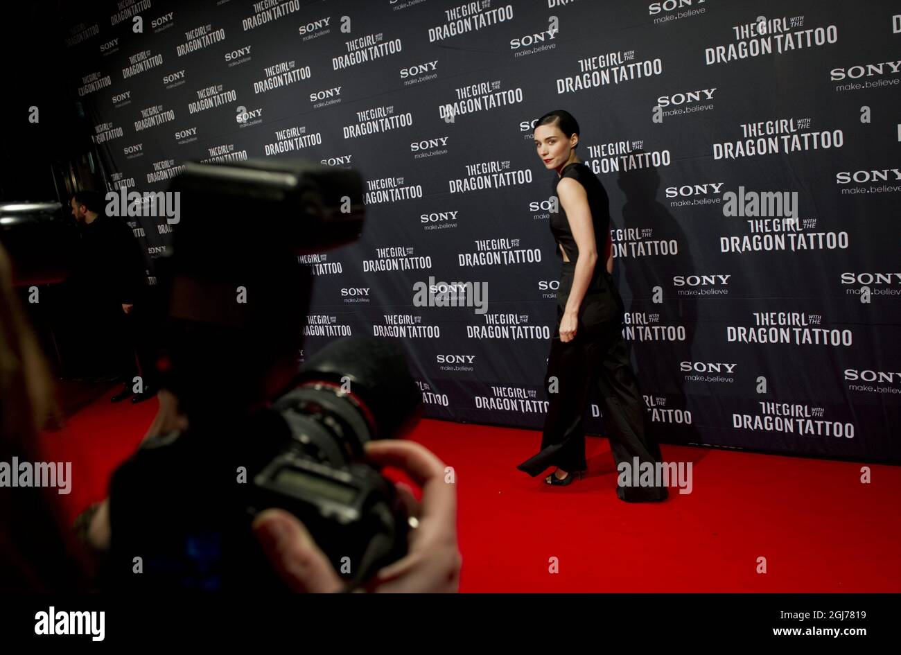 STOCKHOLM 20111213 die Schauspielerin Rooney Mara kommt zur Premiere