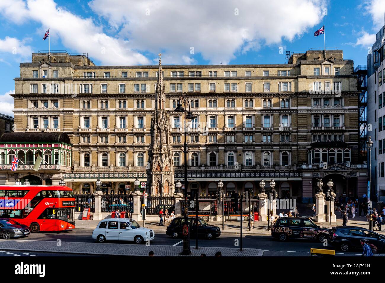 Charing Cross Railway Station, London, Großbritannien. Stockfoto