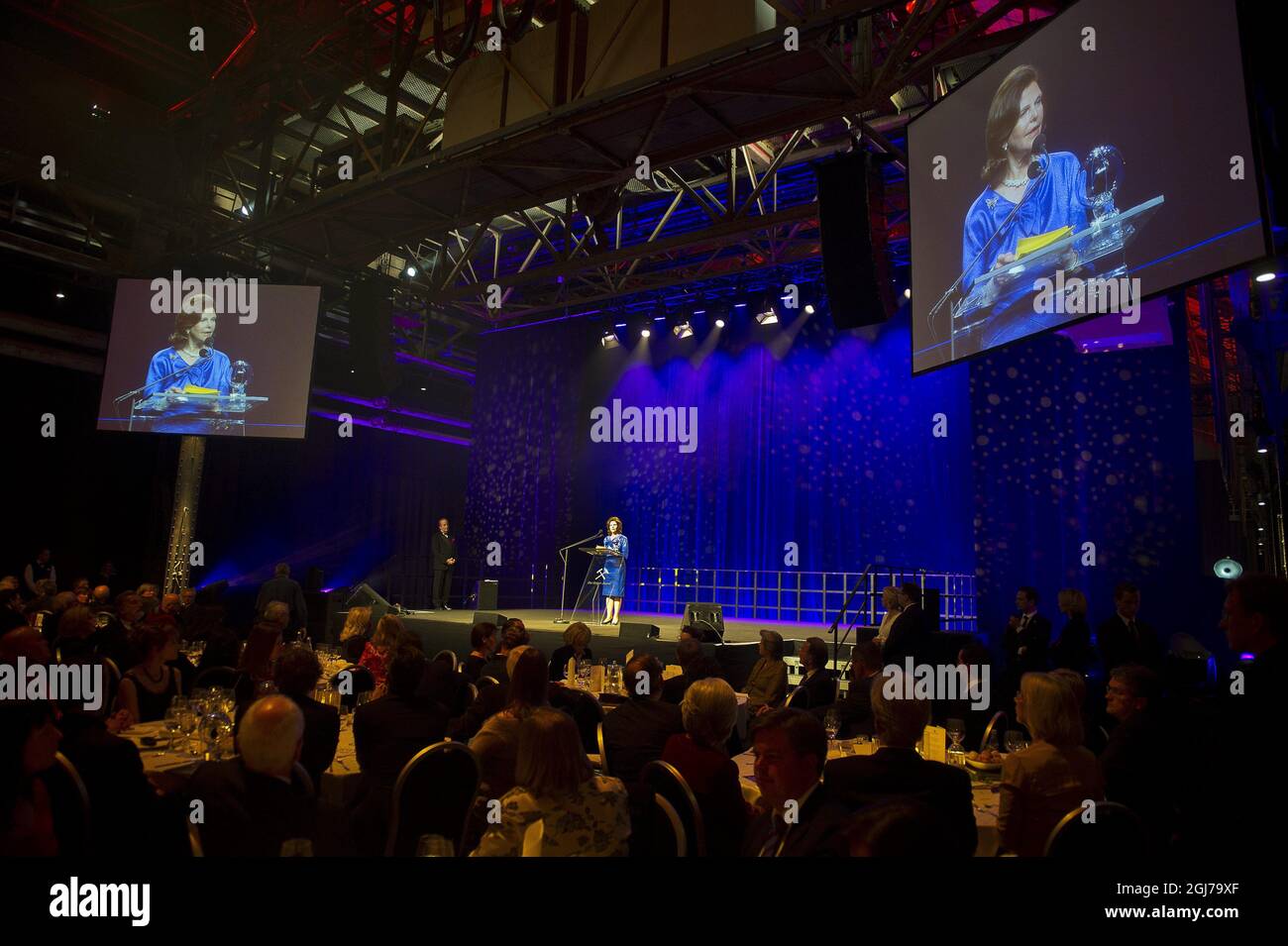 STOCKHOLM 2012-03-18 Königin Silvia von Schweden wird am 17. März 2012 in Bochum den „Steiger Award“ entgegennehmen sehen. Foto: Suvad Mrkonjic / XP / SCANPIX / kod 7116 ** AUS SCHWEDEN HERAUS ** Stockfoto