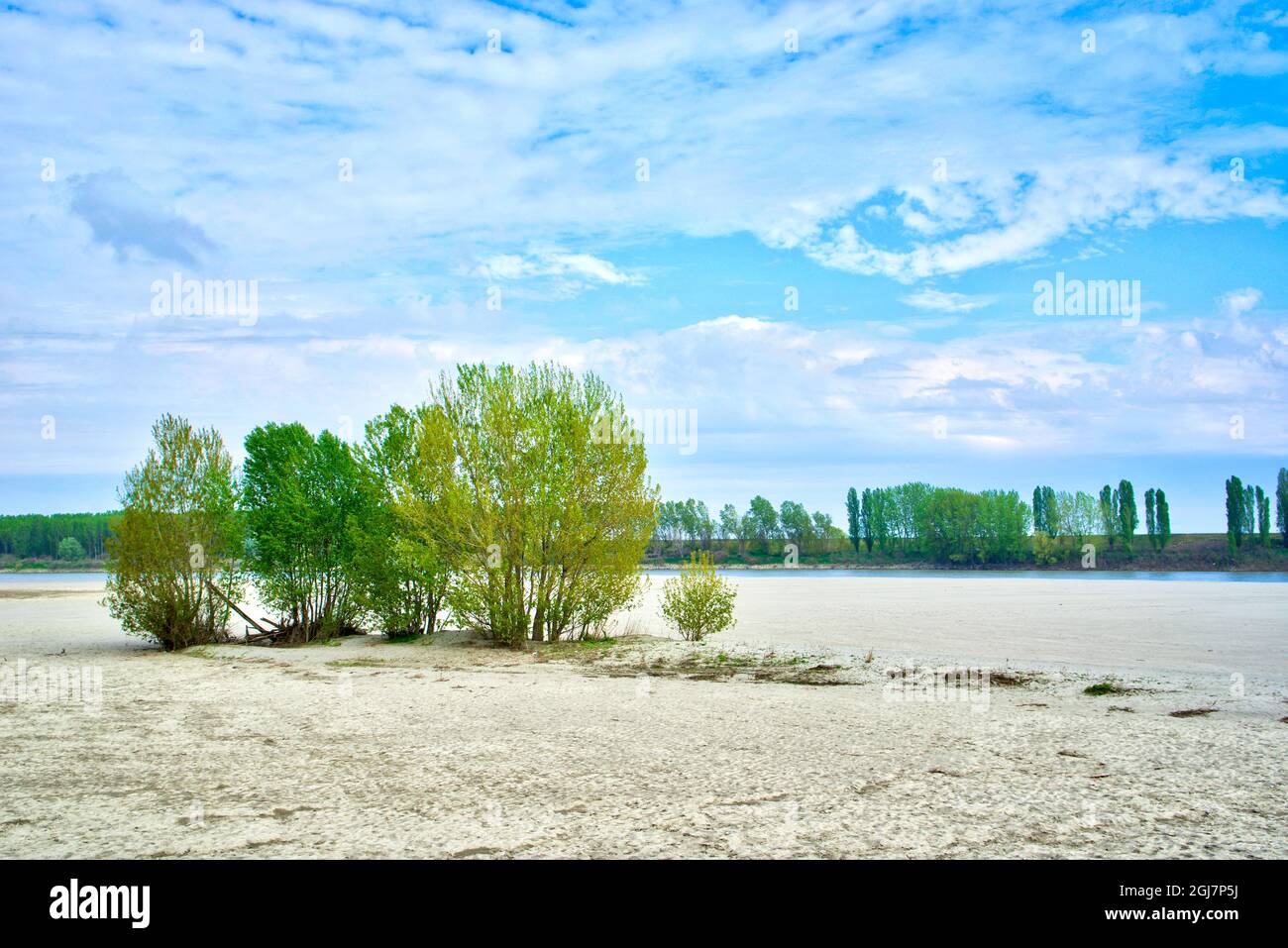 Italien, Provinz Mantua, entlang des Flusses Po, Stockfoto