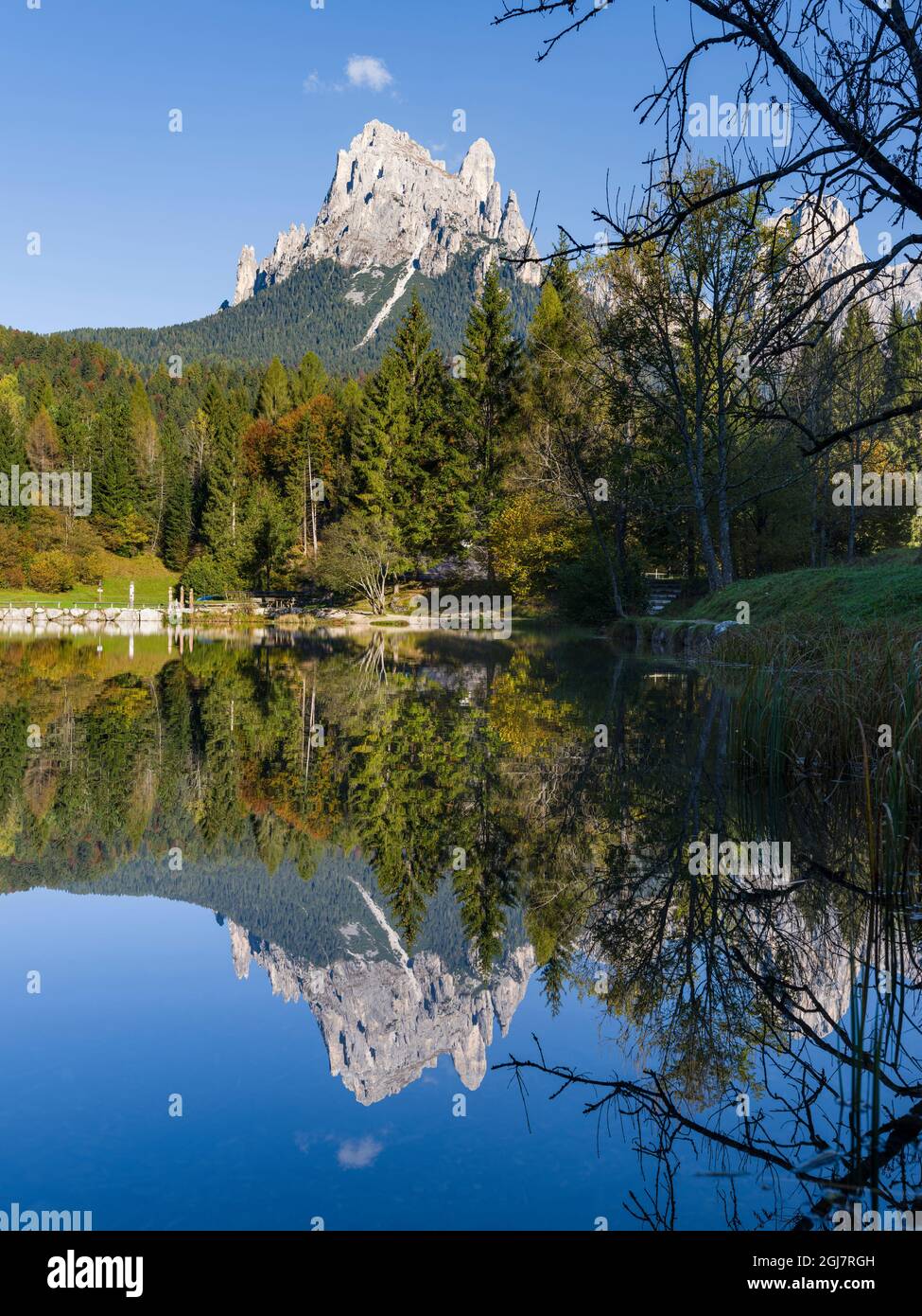 Lago Welsperg. Valle del Canali in der Pale di San Martino, Teil des ...