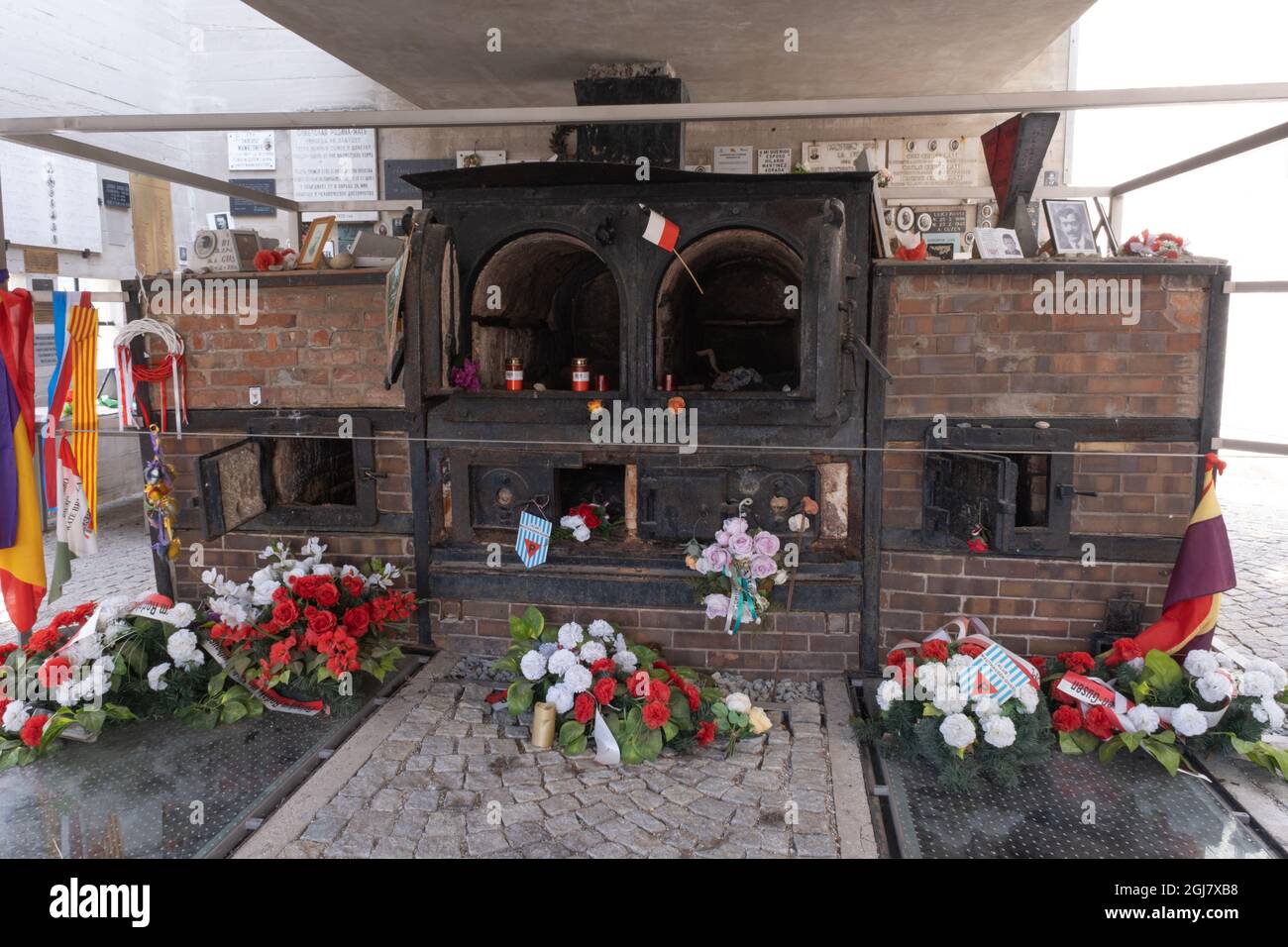 Gusen, Österreich - 12. August 2021: Gedenkstätte KZ Gusen. Krematorium. Unterlager Mauthausen Stockfoto
