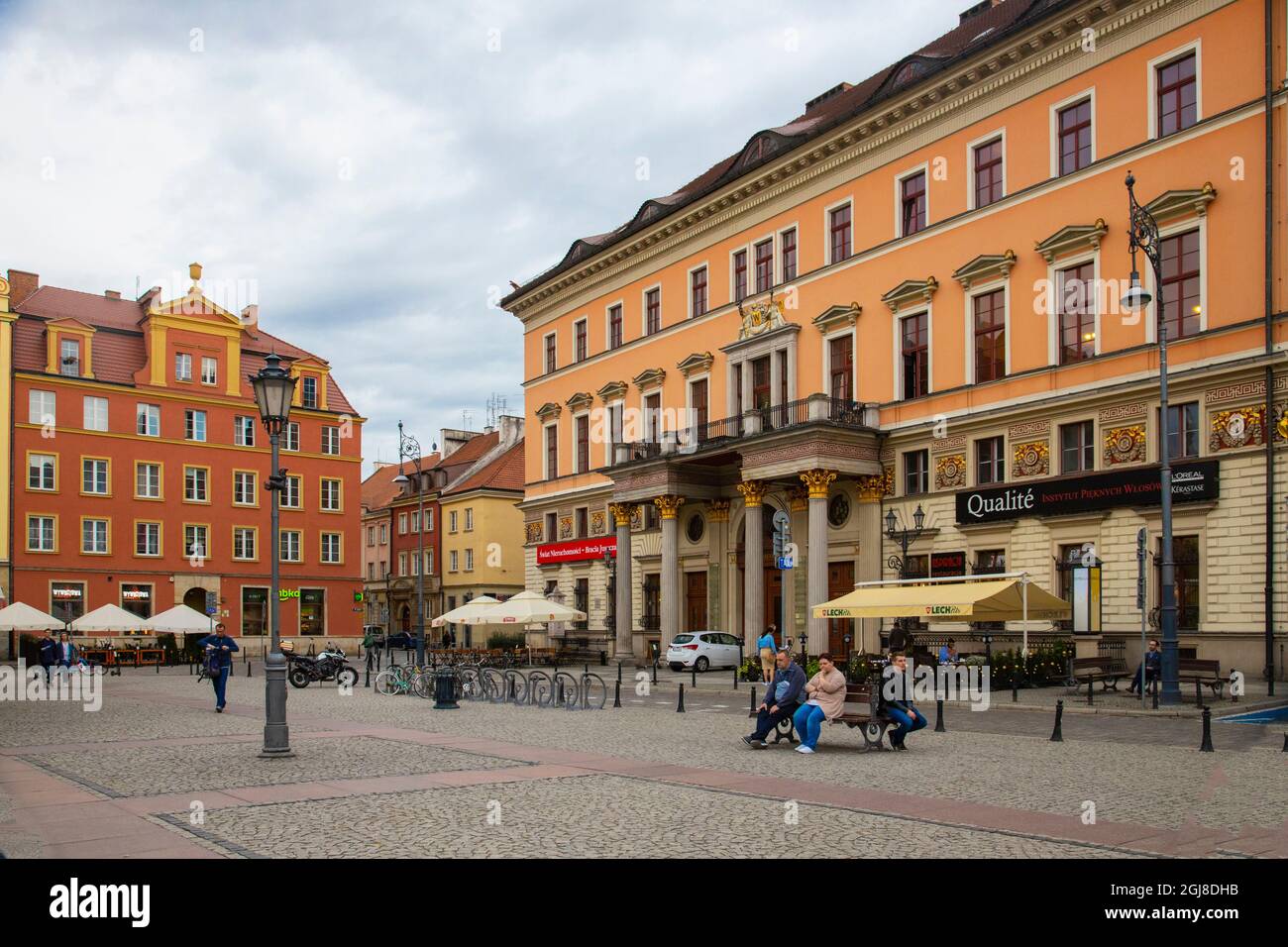 Breslau, einst bekannt als Breslau, war Teil von Polen, Böhmen, Ungarn, Österreich und Deutschland Stockfoto