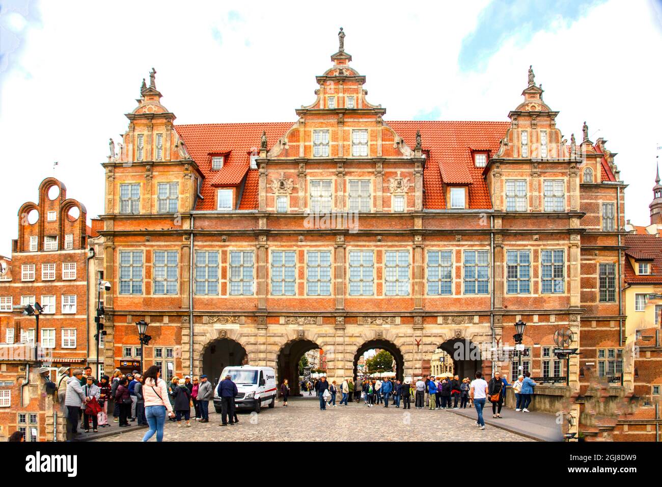 Grünes Tor, das als formelle Residenz der polnischen Monarchen errichtet wurde. Stockfoto