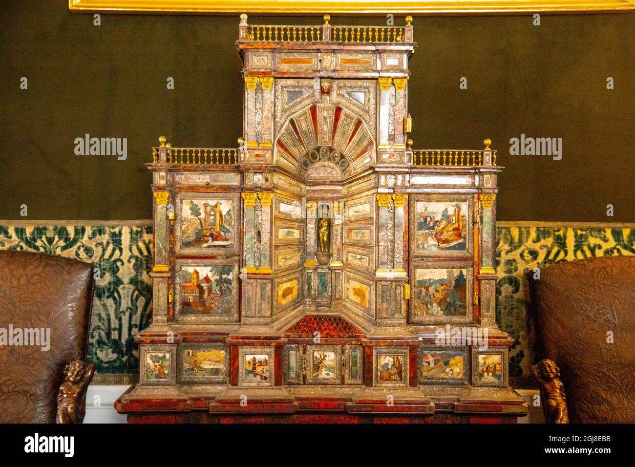 Ein Kunstwerk, das im Wilanow-Palast in Warschau, Polen, ausgestellt wurde Stockfoto