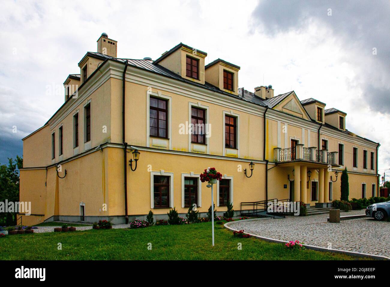 Polen wurde geteilt, Stopnica war Russin und Katharina die große baute sich hier ein Haus. Stockfoto