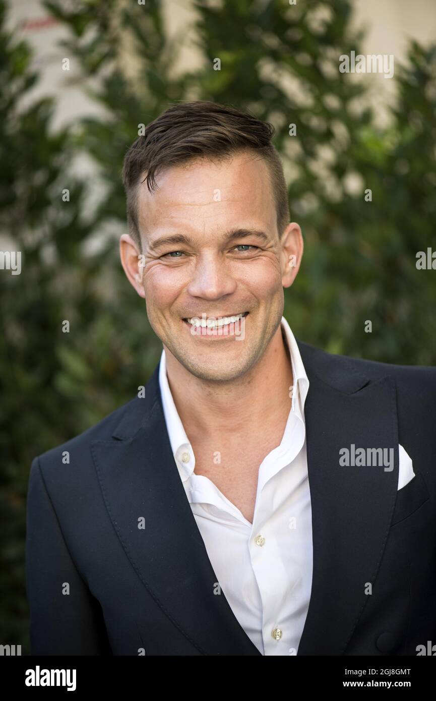 CANNES 2014-05-18 der schwedische Schauspieler Johannes Bah Kuhnke wird während einer Fotosession während der Filmfestspiele von Cannes am 18. Mai 2014 in Frankreich gesehen. Bah Kuhnke OstlundÂ´s dem Film Â „Force Majeure“ des schwedischen Regisseurs Ruben zu sehen, der während des Festivals in der Sektion „UN Certain Regard“ gegeneinander antreten wird. Foto Pontus Lundahl / TT / kod 10050 Stockfoto