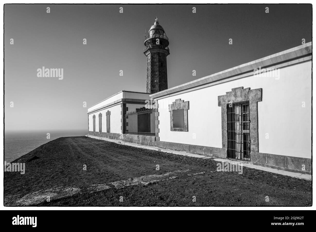 Spanien, Kanarische Inseln, Insel El Hierro, Westküste, La Dehesa, Leuchtturm Faro de Orchilla Stockfoto