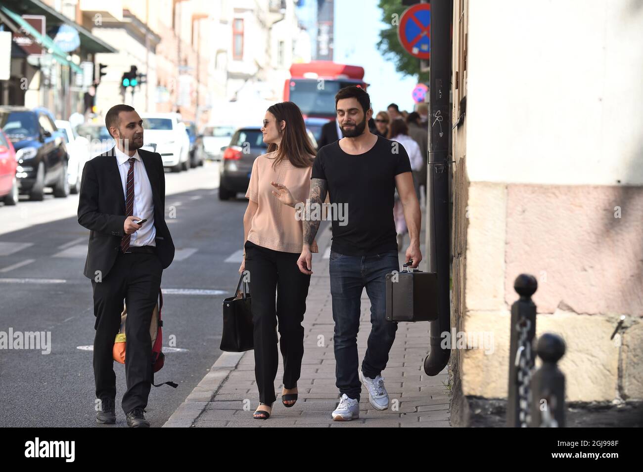 STOCKHOLM 2015-06-12 Prinzessin Sofia Hellqvist wird zusammen mit ihrer Freundin und prominenten Friseurin Marre Hitti am 12. Juni 2015 in Stockholm, Schweden, zu sehen sein. Sofia wird am Samstag Prinz Carl Philip heiraten Foto: Sven Lindwall / EXP / TT / Kod: 7117 ** AUS SCHWEDEN HERAUS** Stockfoto