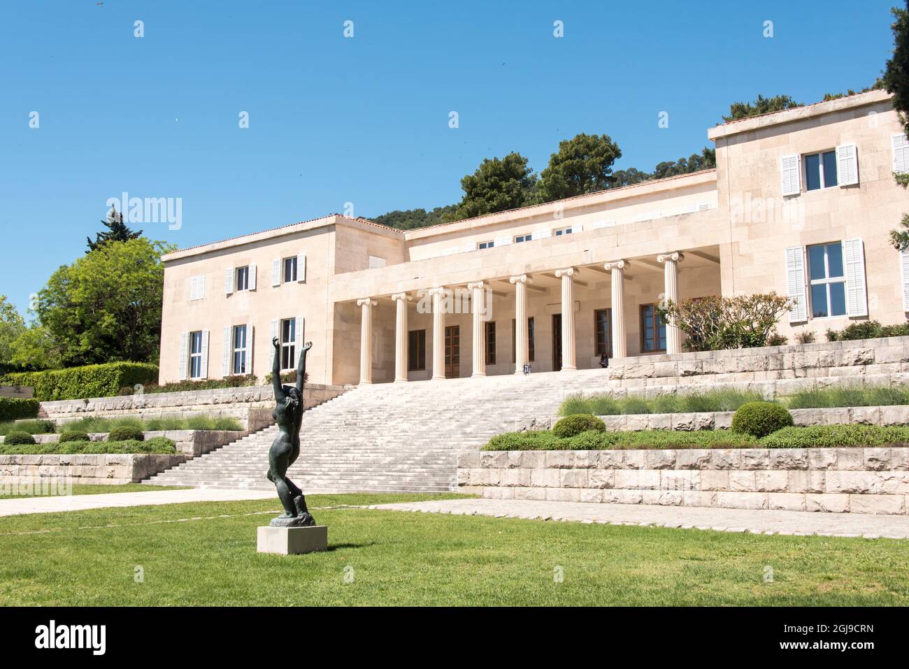 Europa, Kroatien, Split. Ivan Mestrovic Galerie auf dem Sommergut. Kunst auf dem Gelände und zu Hause Stockfoto