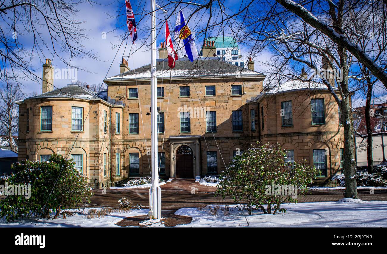 Das Government House of Nova Scotia ist die offizielle Residenz des Gouverneurs von Nova Scotia sowie des Gouverneurs in Halifax des kanadischen Monarchen Stockfoto