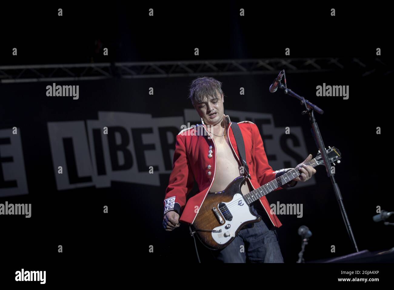 GÖTEBORG 2016-08-12 Pete Doherty und die Libertines auf der Bühne beim Way Out West Musikfestival in Göteborg, Schweden 12. August 2016. Foto Bjorn Larsson Rosvall / TT / Kod 9200 Stockfoto