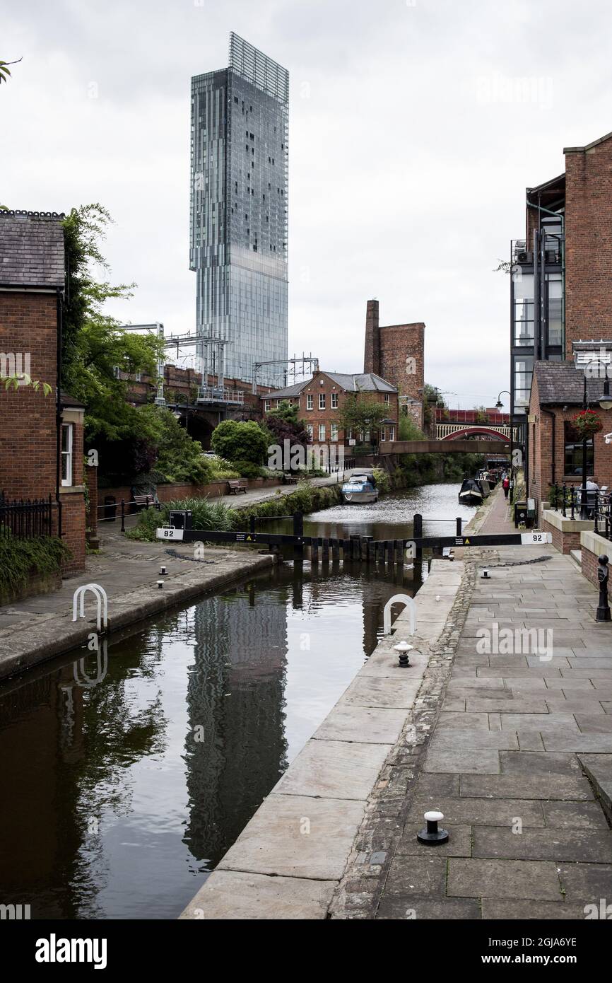 MANCHESTER 20160812 Manchester Town Hall Foto: Christine Olsson / TT / Kod 10430 Reise, Geographie, Stockfoto