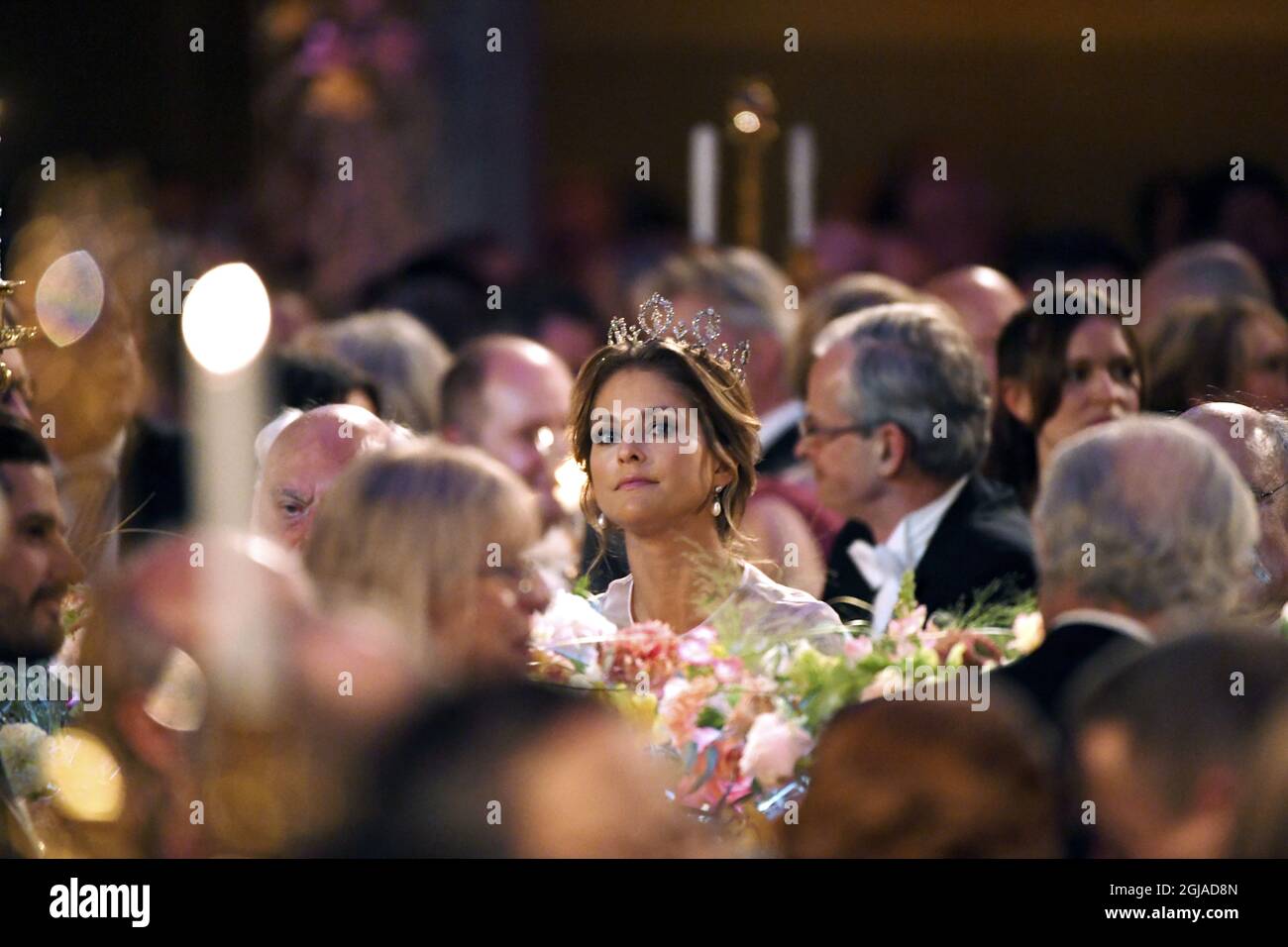 STOCKHOLM 2016-12-10 Kronprinzessin Victoria von Schweden während des Nobelpreisbanketts 2016 im Rathaus von Stockholm am 10. Dezember 2016. Foto: Henrik Montgomery / TT kod 10060 Stockfoto