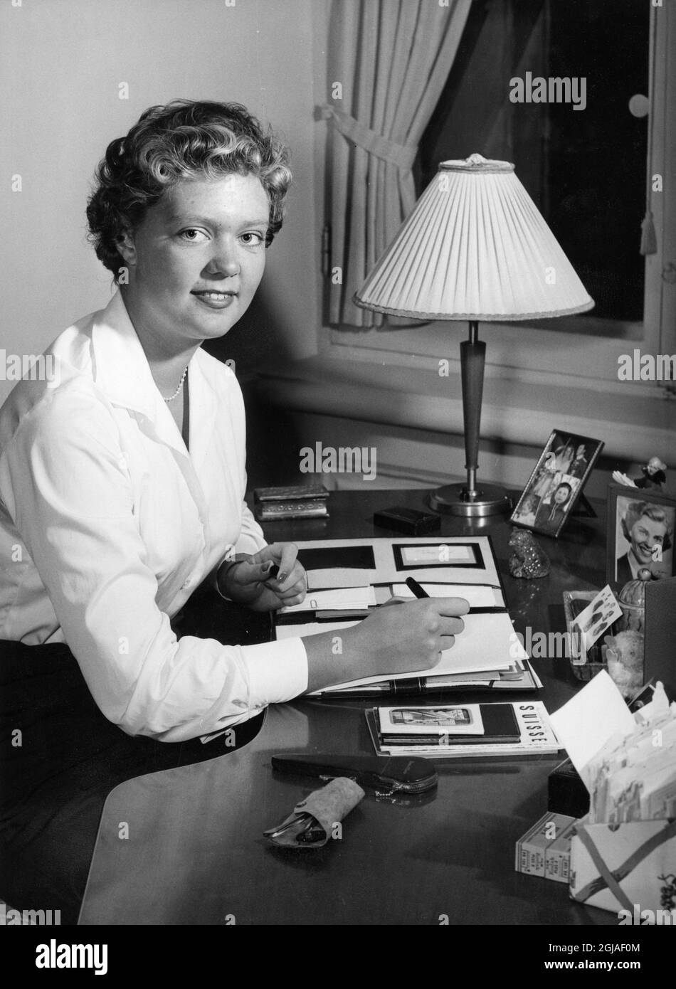 ARKIV 19541204. Prinzessin Birgitta 17 Jahre alt Foto: Pressens Bild/SCANPIX/ Kod: 194 Stockfoto