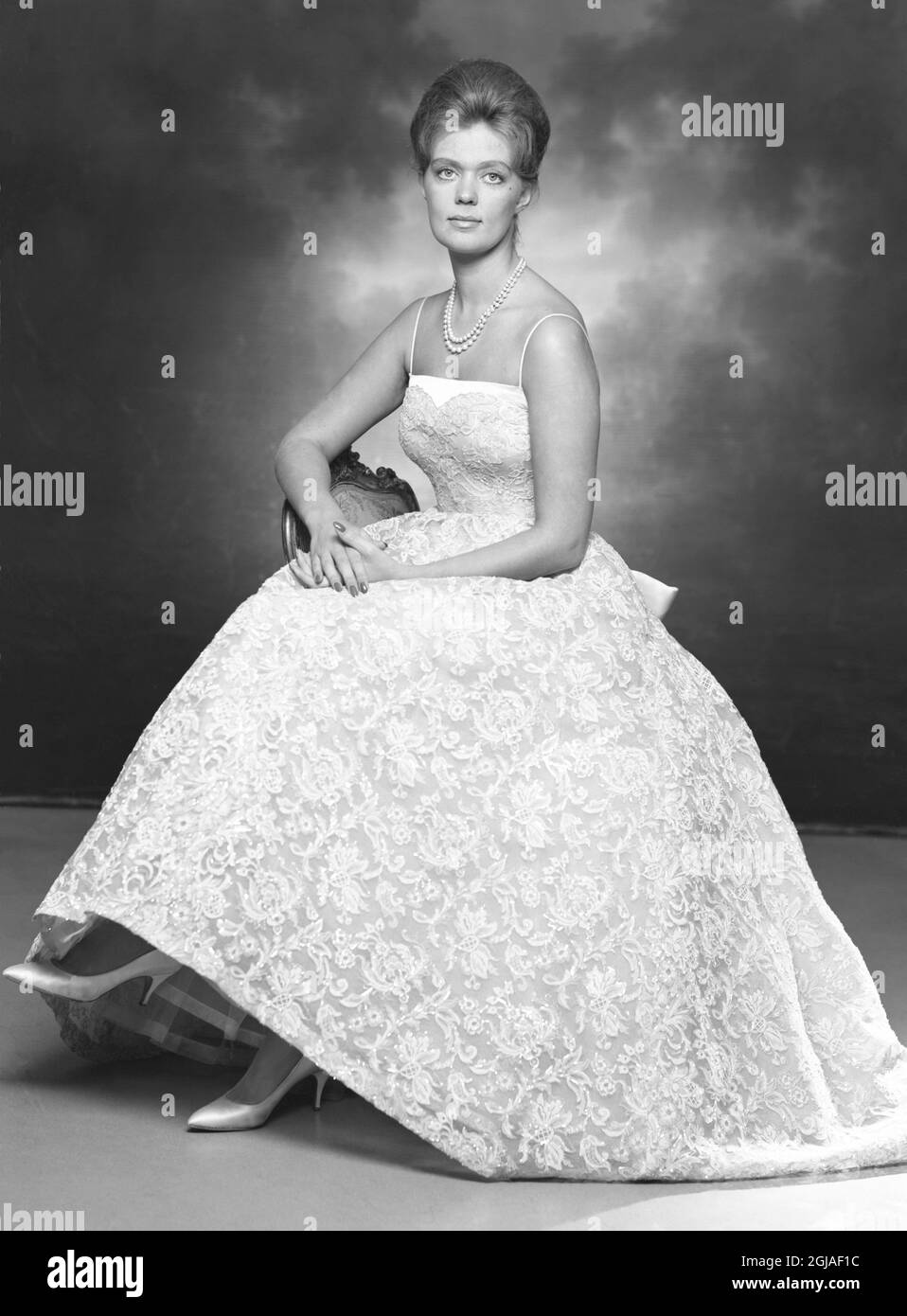 ARKIV 1963 Prinzessin Birgitta von Schweden im Galadress Foto: TT / kod 1901 Stockfoto