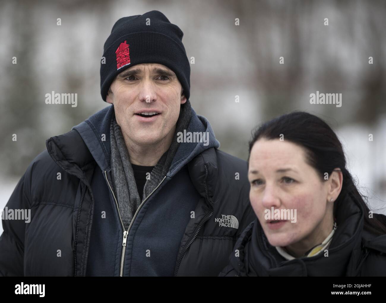 BENGTSFORS 2017-03-07 der US-Schauspieler Matt Dillon bei einem Pressegespräch über den neuen Film „The House That Jack Built“ des dänischen Regisseurs Lars von Trier in Bengtsfors, Schweden, 7. März 2017. Foto: Bjorn Larsson Rosvall / TT / kod 9200 Stockfoto