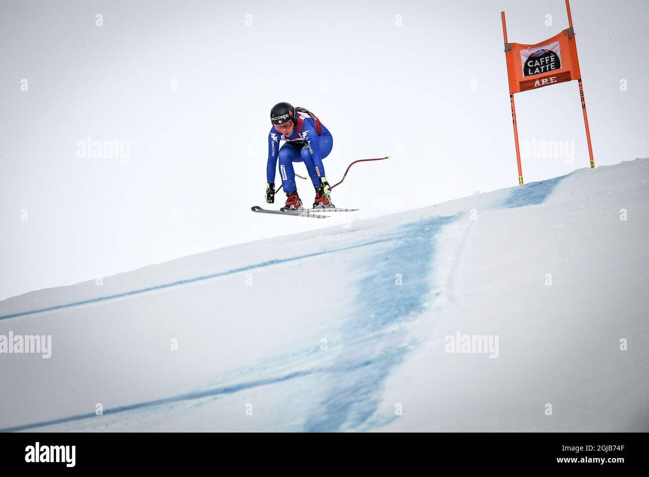 Sofia Goggia aus Italien in Aktion während ihres Rennens beim FIS Downhill World Cup Finale in are, Schweden, am 14. März 2018. Foto: Pontus Lundahl / TT / 10050 Stockfoto