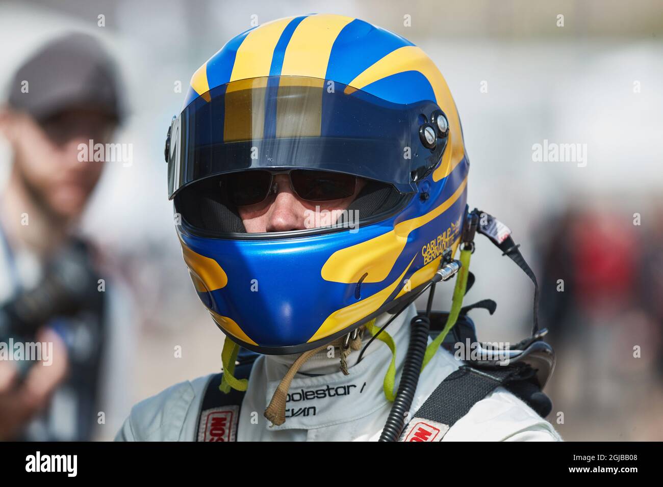 RING KNUTSTORP 2018-05-05 Prinz Carl Philip in seinem Lotus Evora GT4 während des schwedischen GT-Autorennens in Ring Knutstorp Schweden am Samstag, den 6. Mai 2018. Foto: Andreas Hillergren / TT / kod 10600 Stockfoto